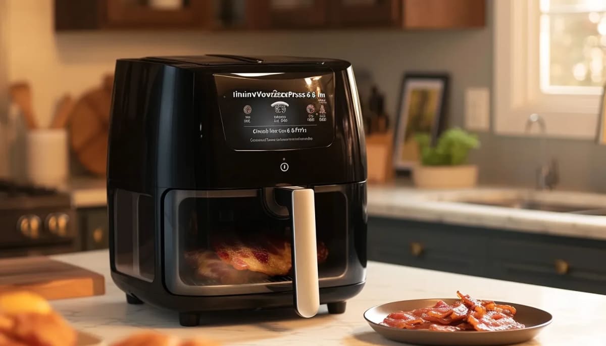 Instant Vortex Plus 6-in-1 Air Fryer: Compact Size, Odor Eliminating Technology, and Positive Reviews